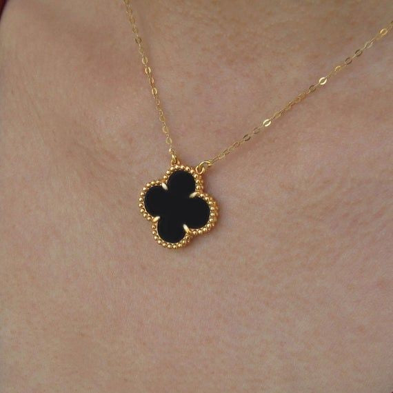 Clover Halskjede Svart