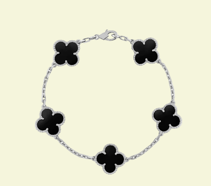 Clover Armbånd Sølvsvart