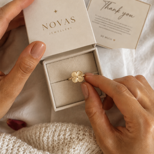 Clover Ring i Gull