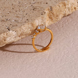 Alaia Glitrende Ring i Gull