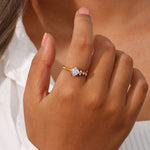 Alaia Glitrende Ring i Gull