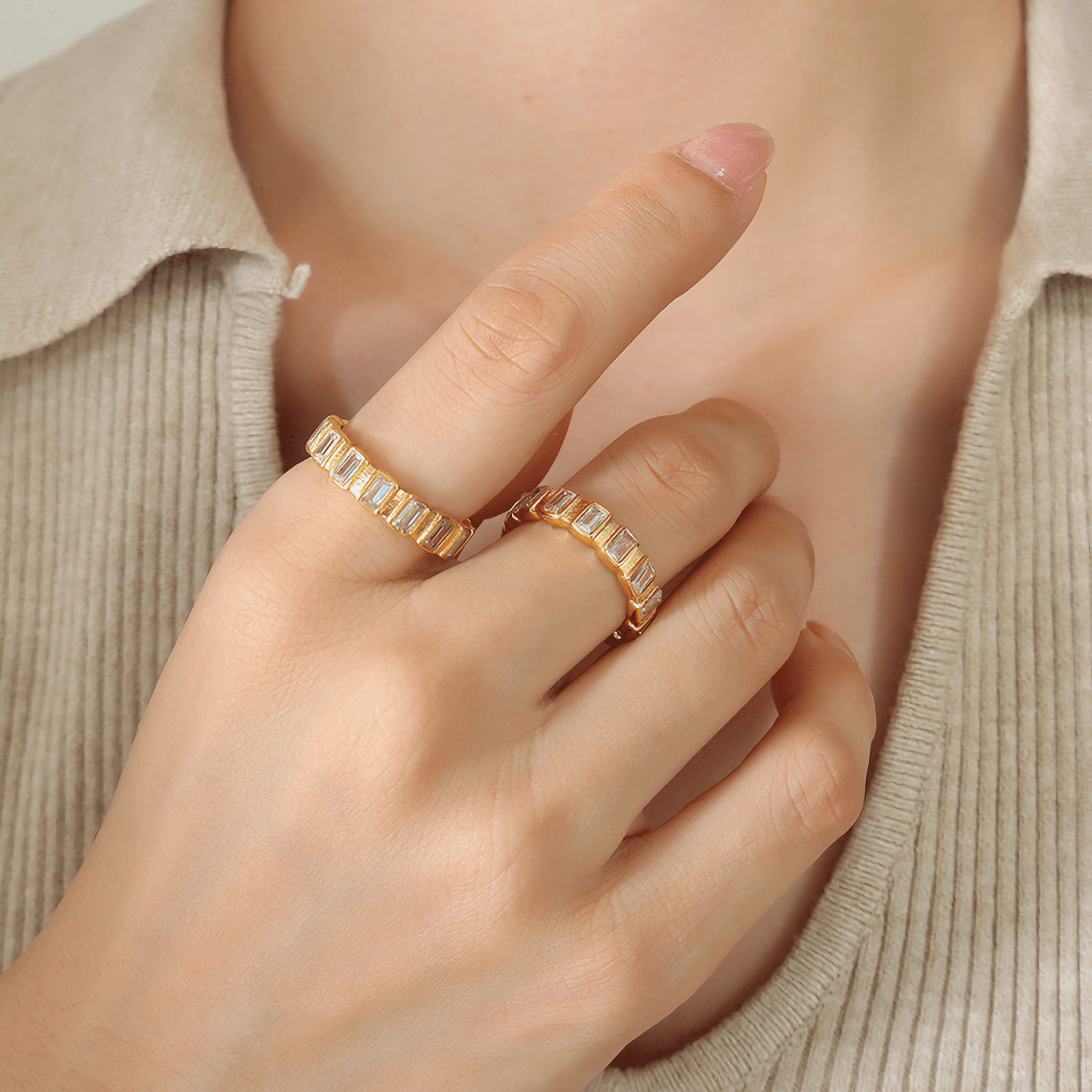 Calla Lysende Ring i Gull