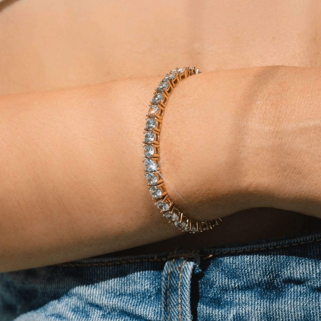 Elegant Tennisarmbånd i Gull