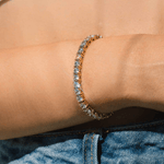 Elegant Tennisarmbånd i Gull