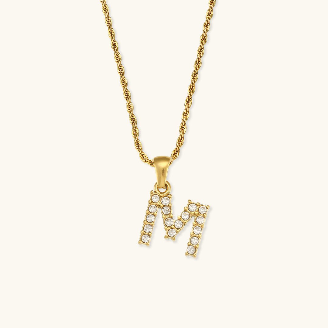 Maeve Diamantinitial Halskjede i Gull