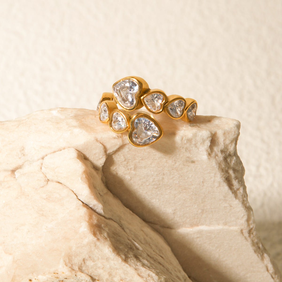 Romy Hjerteformet Ring i Gull