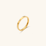Sage Minimalistisk Ring i Gull