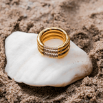Serenity Glitrende Ring i Gull
