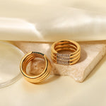 Serenity Glitrende Ring i Gull
