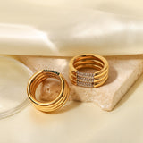 Serenity Glitrende Ring i Gull