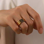 Serenity Glitrende Ring i Gull