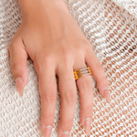 Serenity Glitrende Ring i Gull