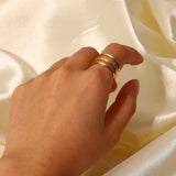 Shirley Tredobbel Ring i Gull