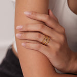 Shirley Tredobbel Ring i Gull