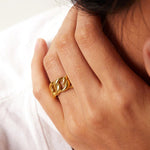 Splendor Polert Ring i Gull