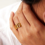 Splendor Polert Ring i Gull